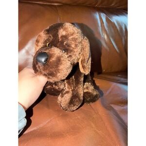 No code Webkinz Ganz Chocolate Lab Plush Dog Stuffed Animal Sparkly Brown 9 inch